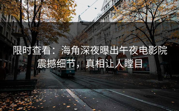 限时查看：海角深夜曝出午夜电影院震撼细节，真相让人瞠目