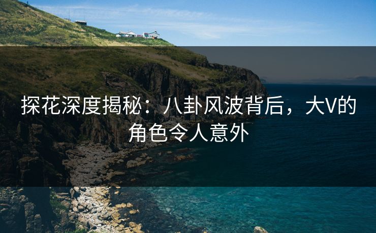 探花深度揭秘：八卦风波背后，大V的角色令人意外