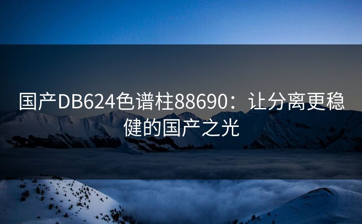 国产DB624色谱柱88690：让分离更稳健的国产之光